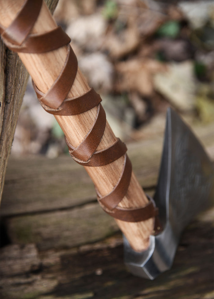 Viking axe, type M, engraved, semi-sharp