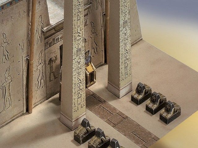 Model building kit Egyptian temple 1550 - 1070 BC.