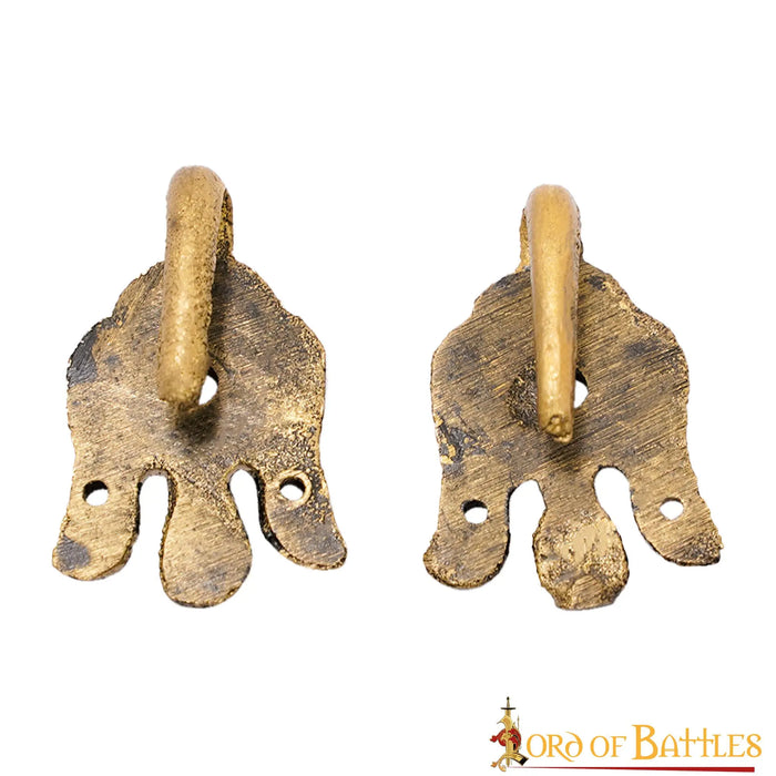 Hooks for leg wraps Birka, brass