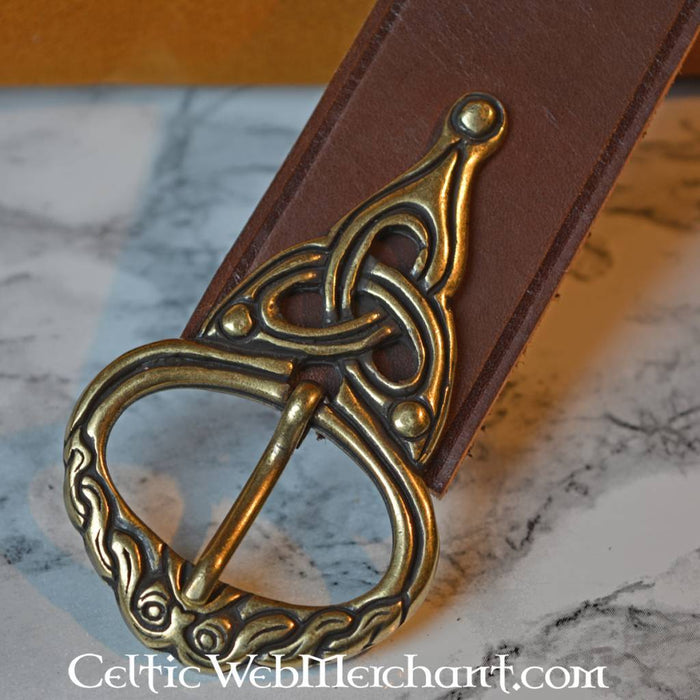 Viking belt Jellinge style, 165 cm, brown
