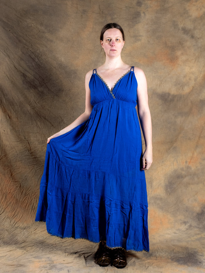 Goddess dress Athena, blue