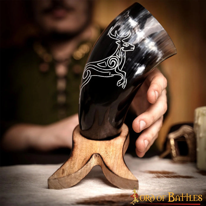Engraved drinking horn Cernunnos, 300-500 ml