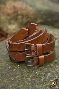 Twin X-belt, brown, 110 cm