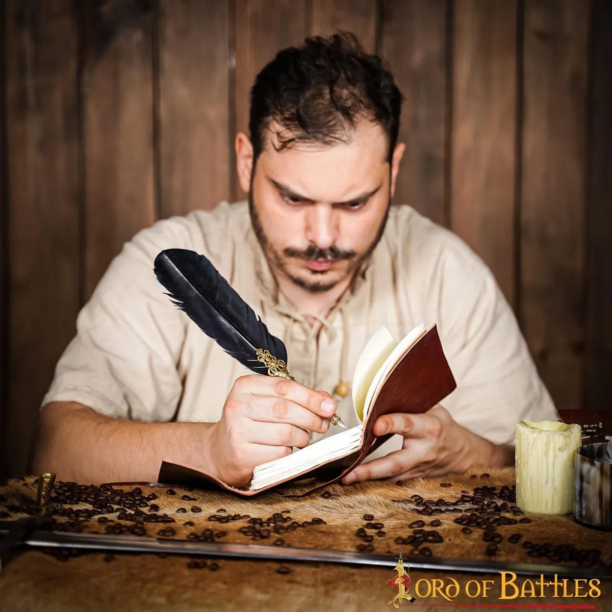 Leather journal knight