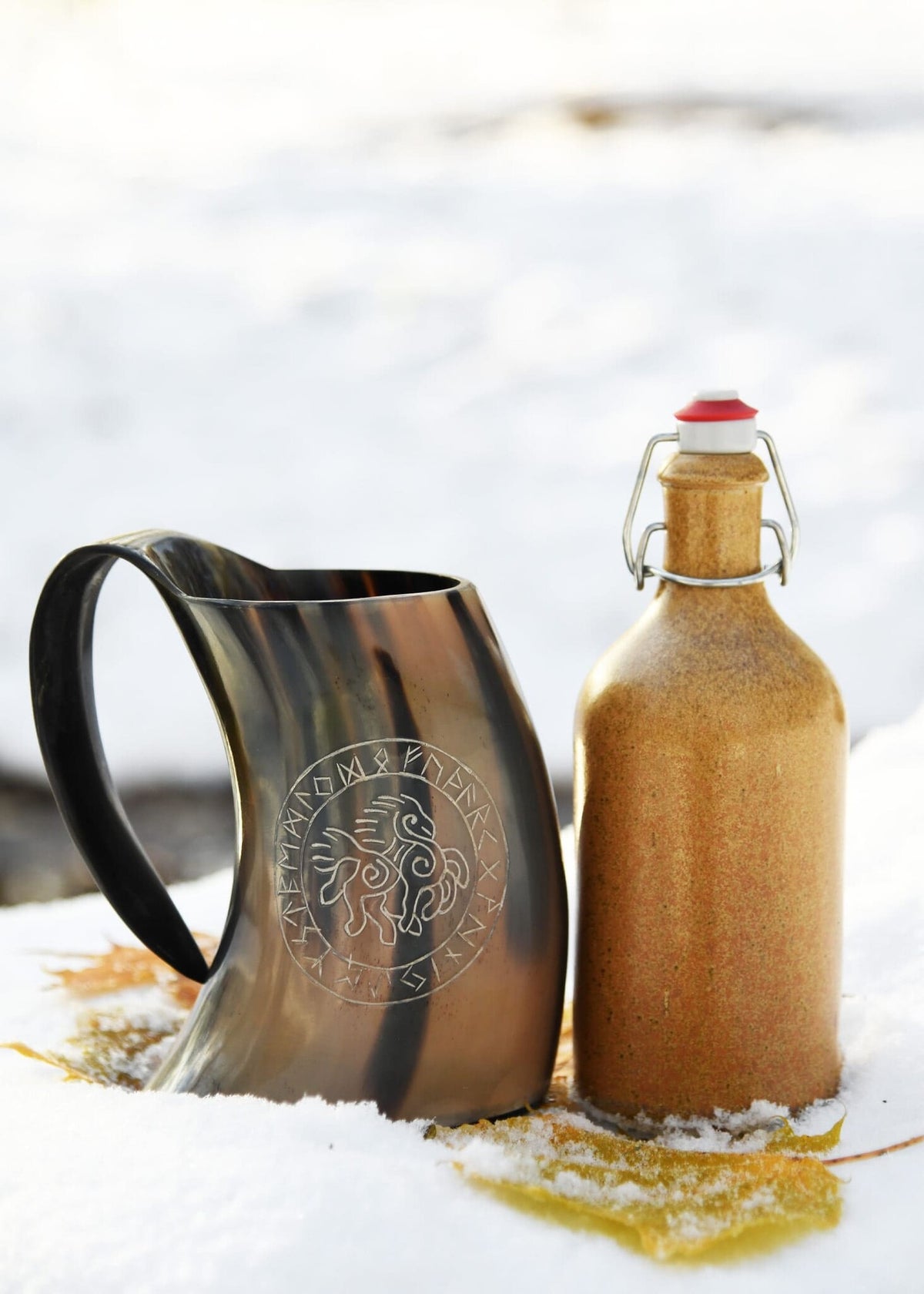 Horn drinking mug Sleipnir, 650-1000 ml