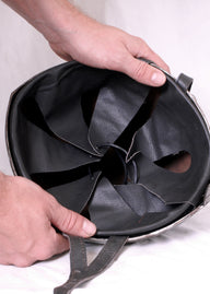 Leather helmet inlay