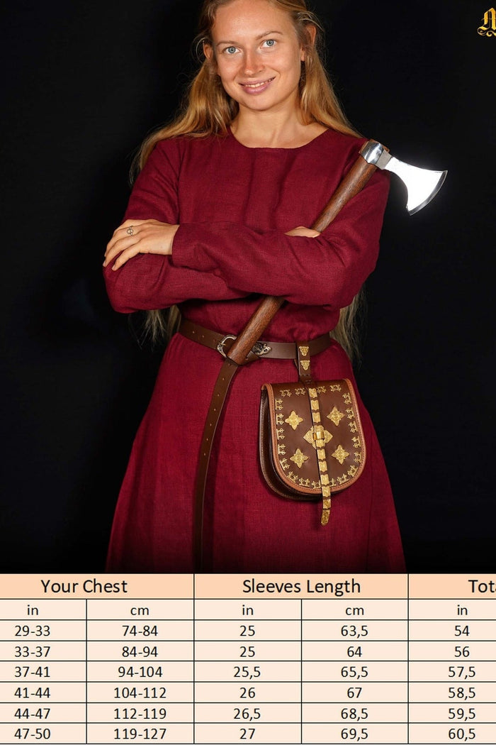 Viking dress Helga, linen, natural