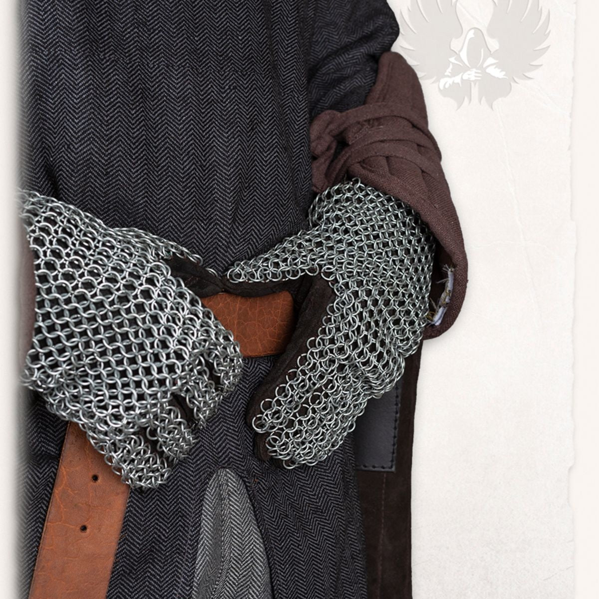 Chainmail gauntlets Richard, bronzed, 8 mm