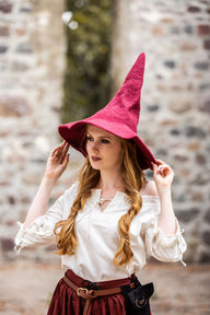 Witches hat, red, wool felt