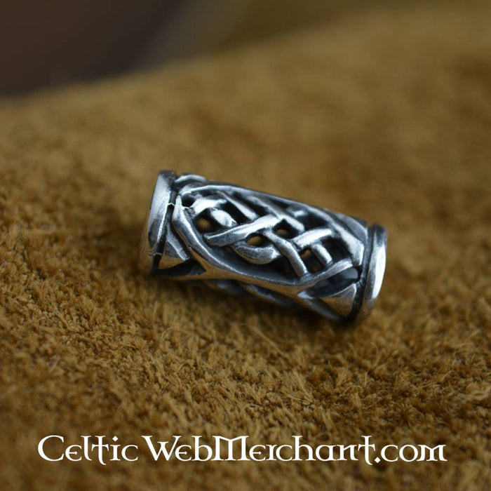 Celtic beard bead silver