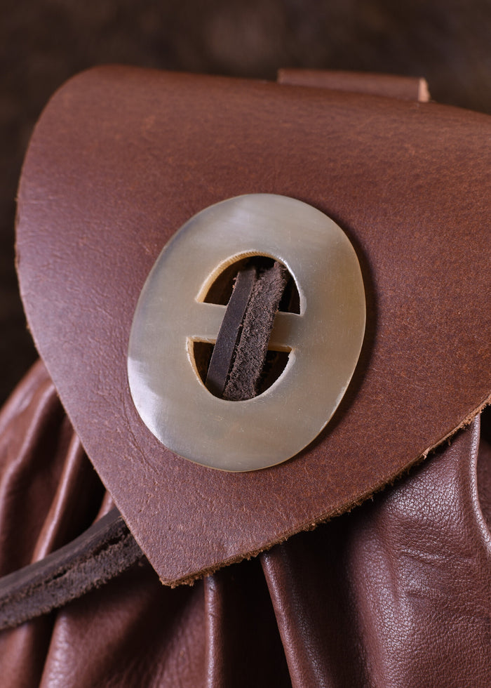 Medieval money pouch Chester, red brown
