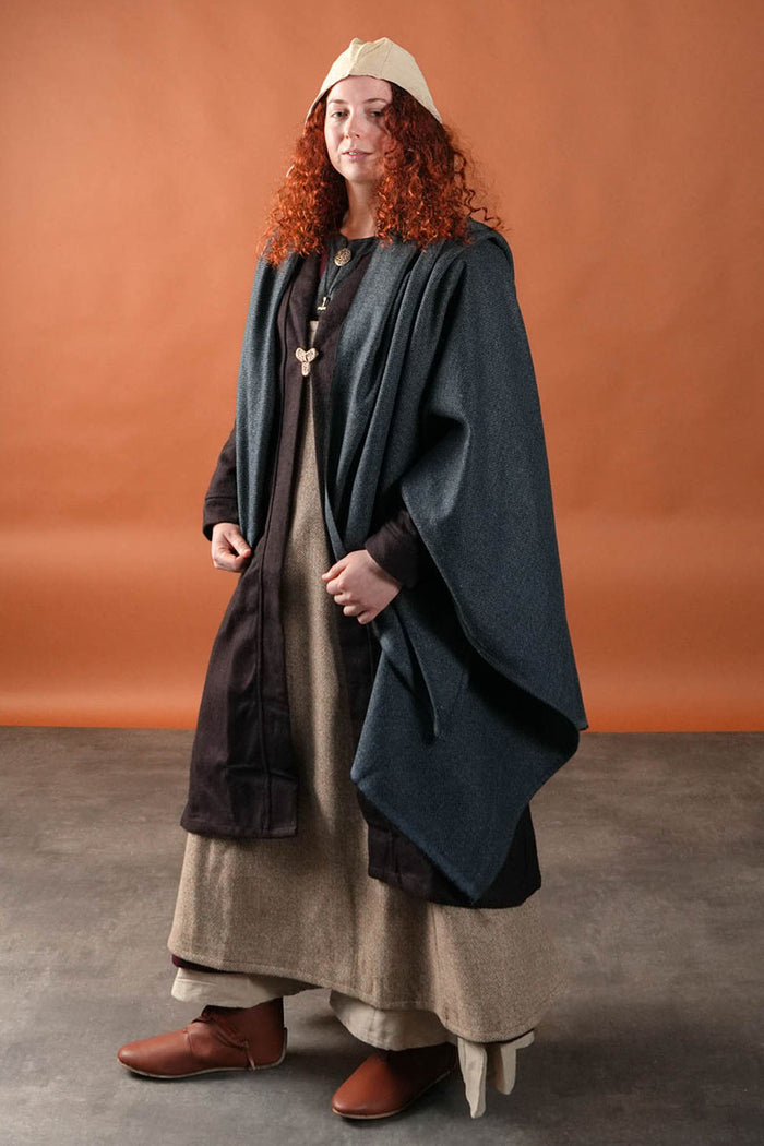 Birka cloak Aslaug, wool blend, brown