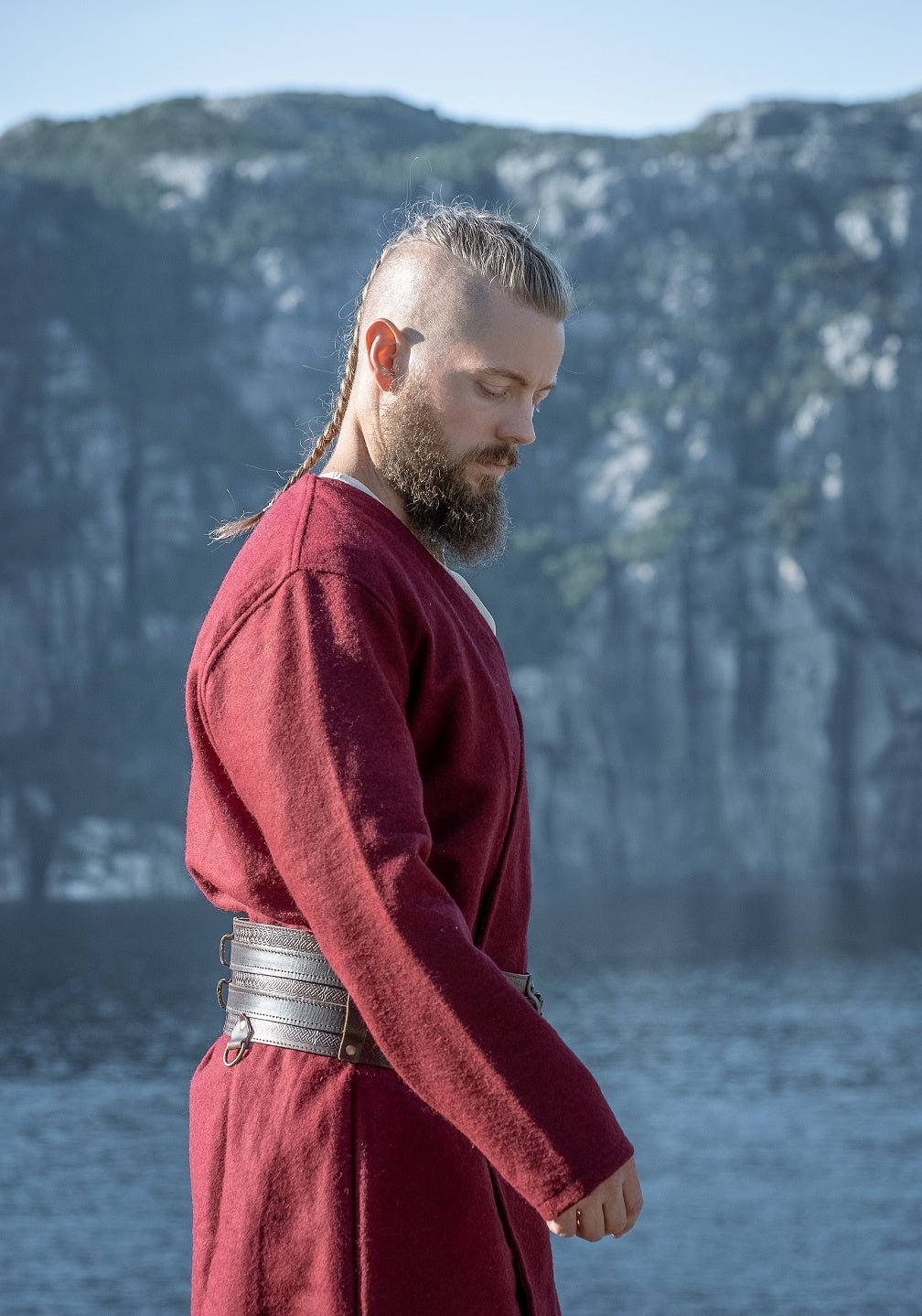 Kaftan Gustav, red, wool blend
