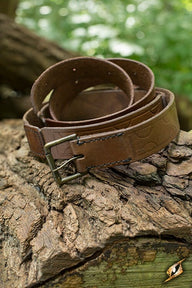 Leather belt Aruthia, 160 cm, brown