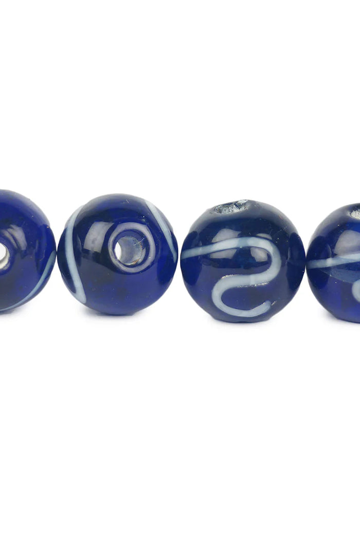 Viking glass beads, Gotland, blue, 3 pieces