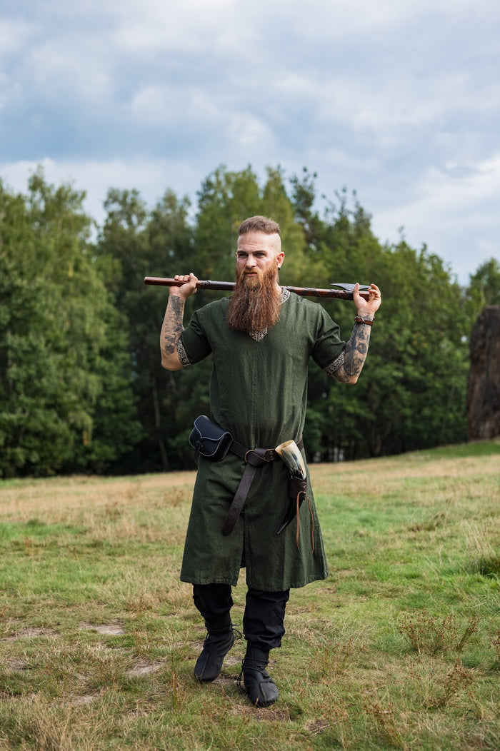Celtic tunic, short sleeves, green