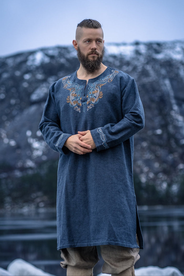 Tunic Viking jarl Hakon, blue