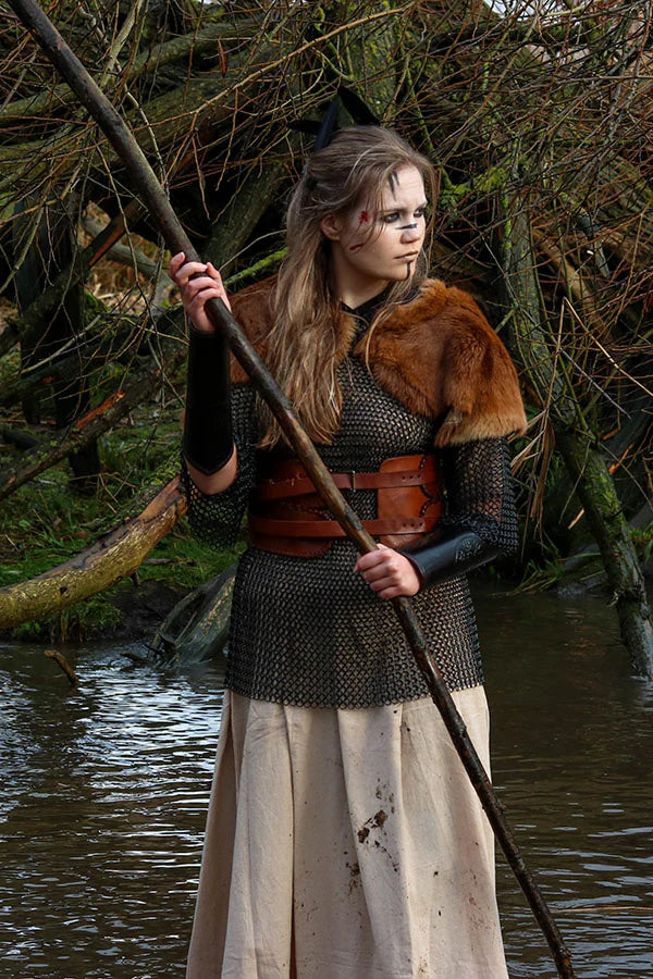 Broad waist belt, brown