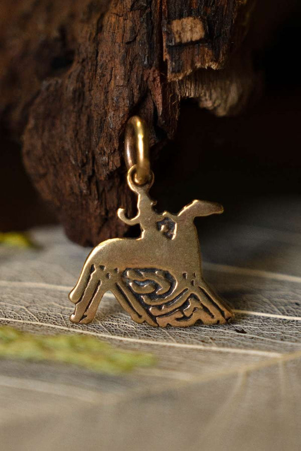 Odin and Sleipnir pendant from Gotland, bronze