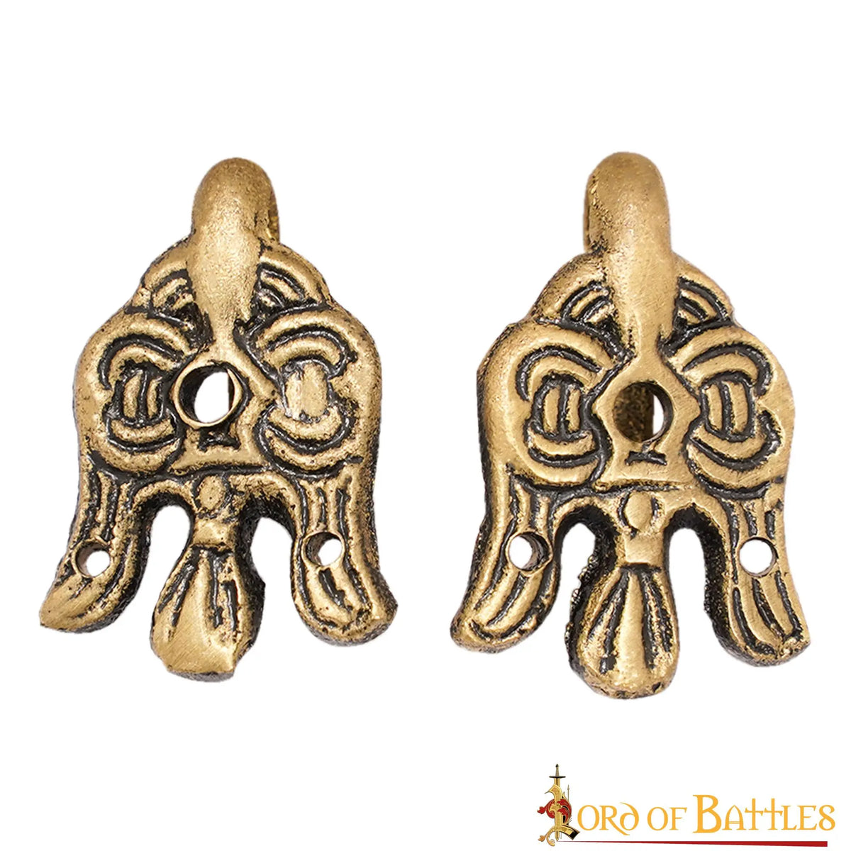 Hooks for leg wraps Birka, brass