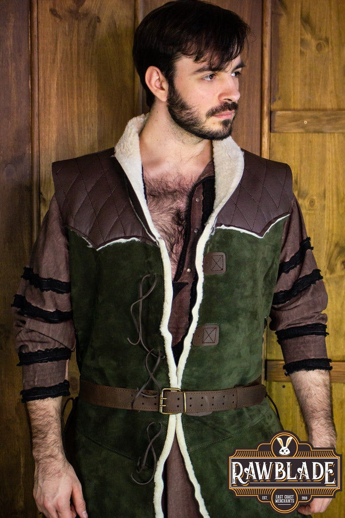 Dimitru Winter Coat - Green, wool mix