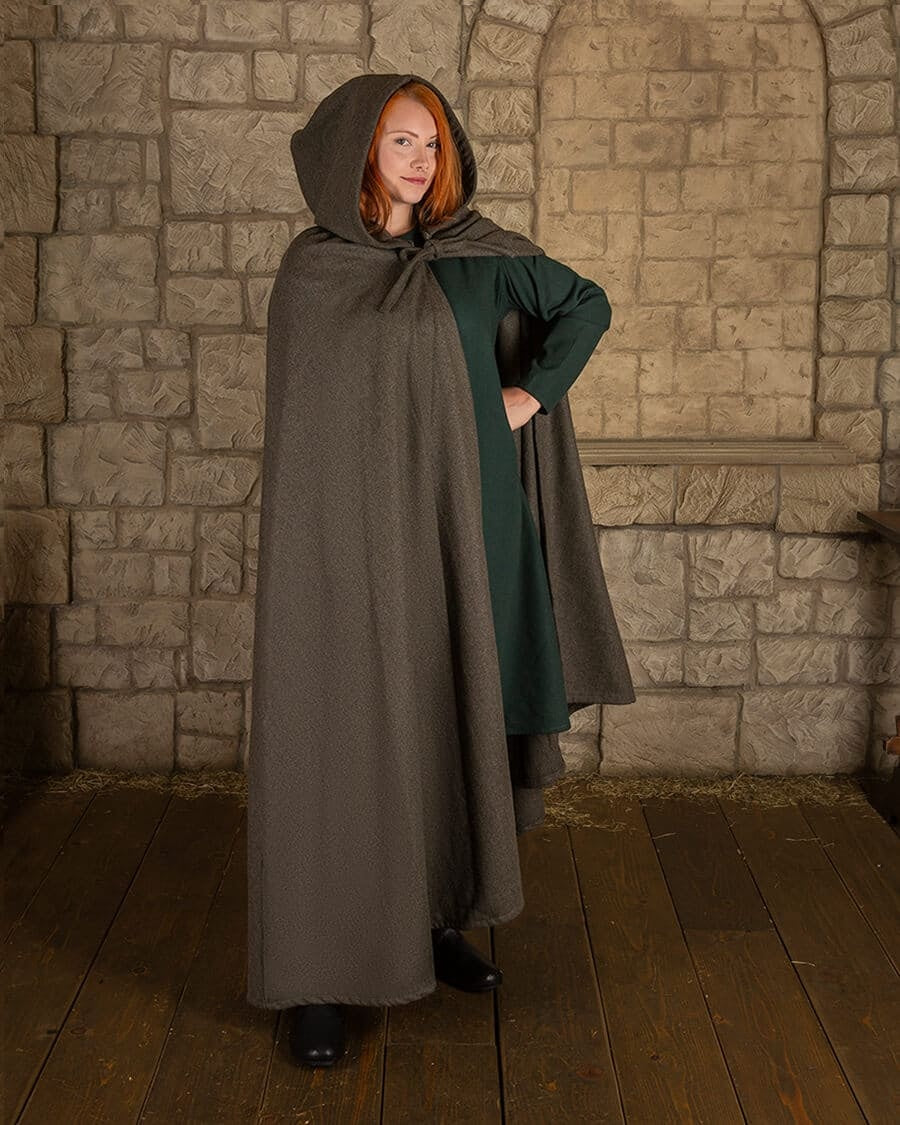 Cloak Harun, wool blend, olive
