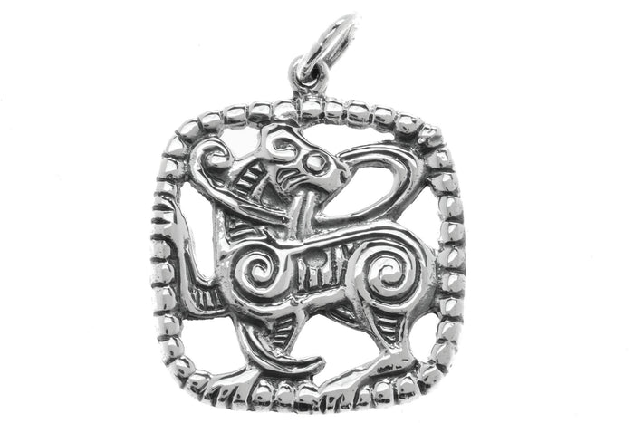 Fenrir amulet, sterling silver