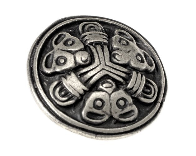 Garniture de ceinture viking Borre ensemble de 5 pièces, argenté