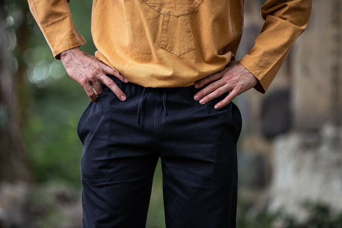 Cotton trousers Alin, black