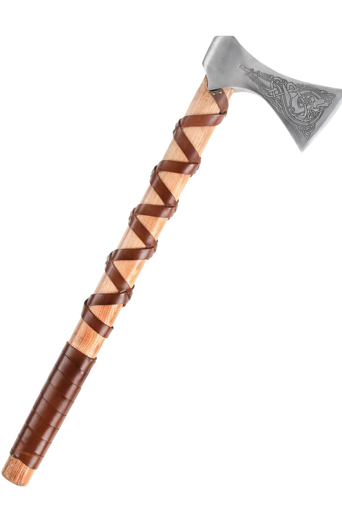Viking axe, type K, engraved, semi-sharp