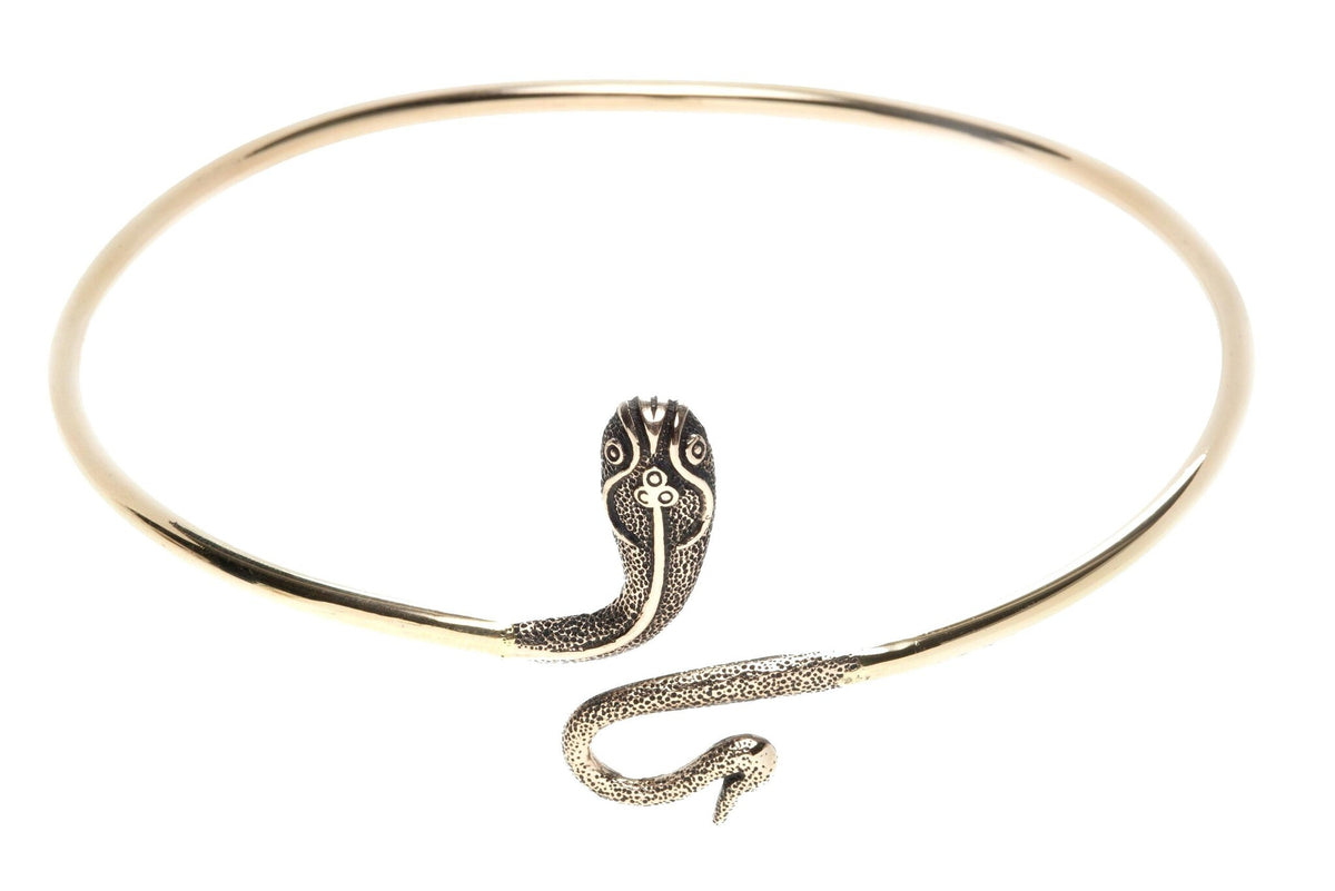 Roman upper arm bracelet with snake Herculaneum, bronze