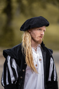 Velvet beret, black