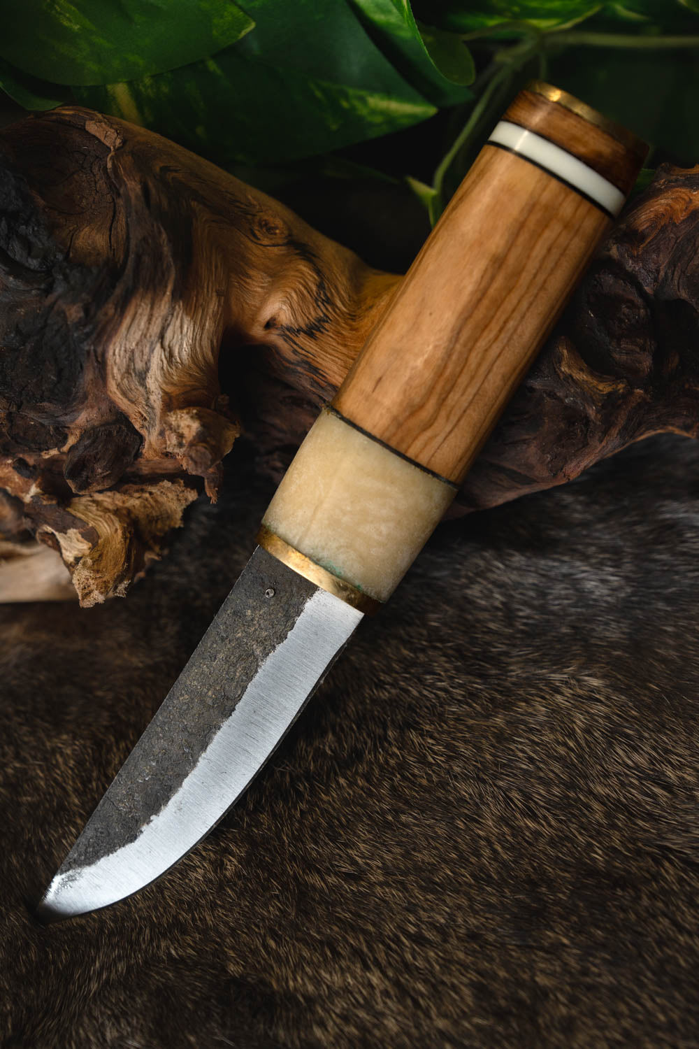 Hand-forged Viking knife Reykjavik, semi-sharp