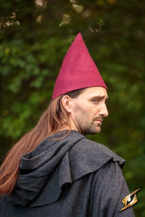 Czapka skrzata czerwona, mieszanka wełny