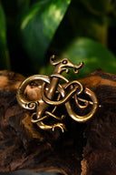 Drakbrosch i Urnesstil, mässing