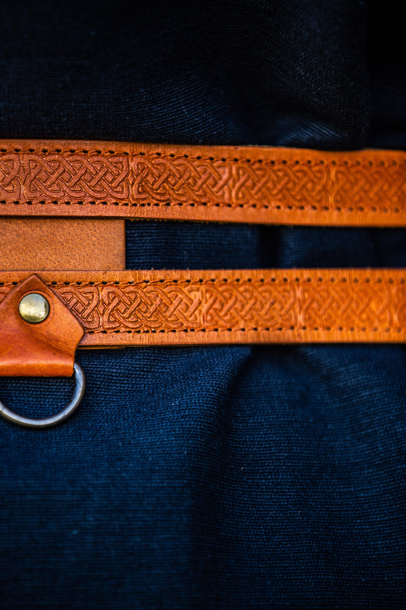 Dubbel Vikingbælte Floki, lysebrun