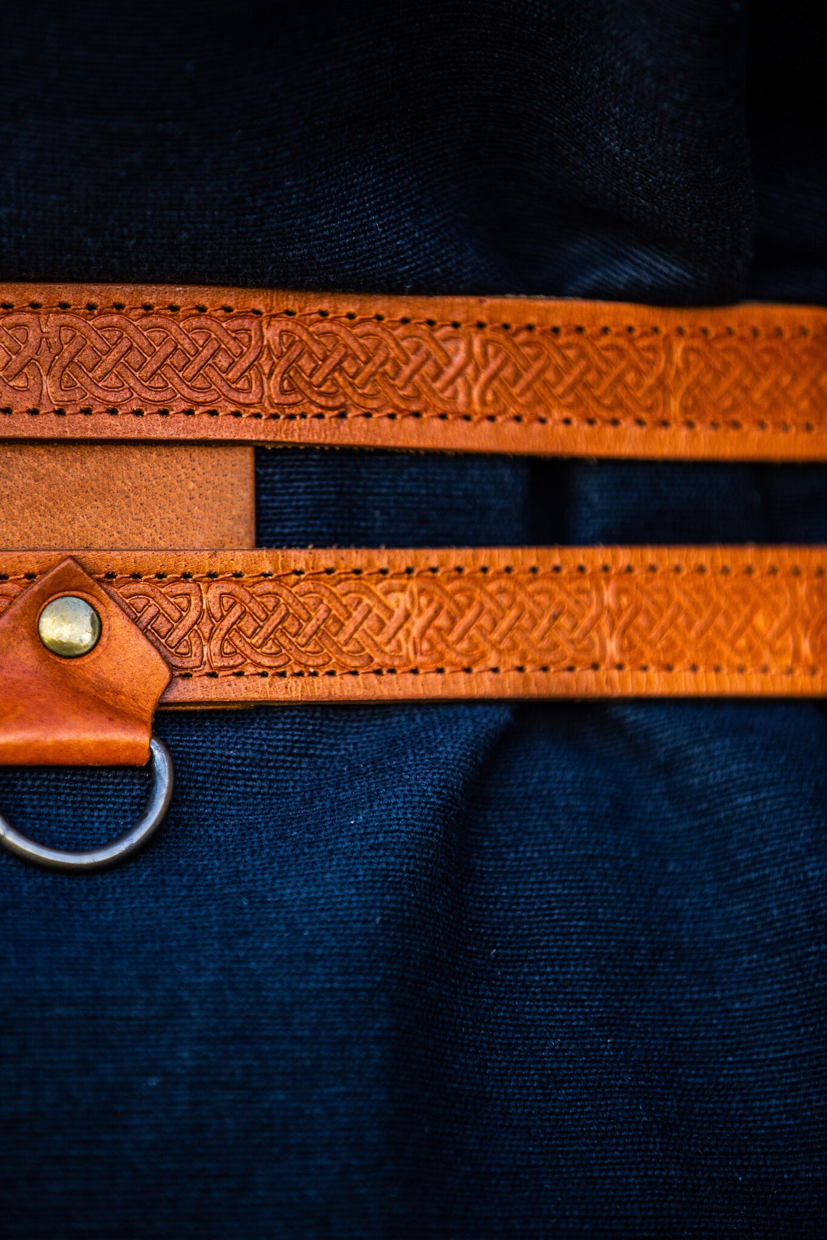 Double Viking belt Floki, light brown