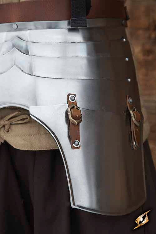 Faulds and tassets with straps, 1 mm