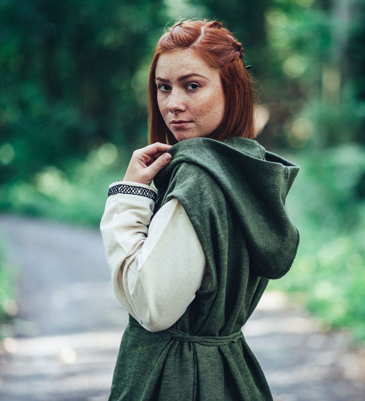 Wrap dress Thyra, green