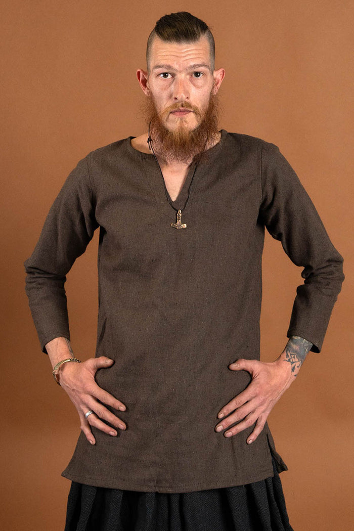 Viking tunic Tronde, brown