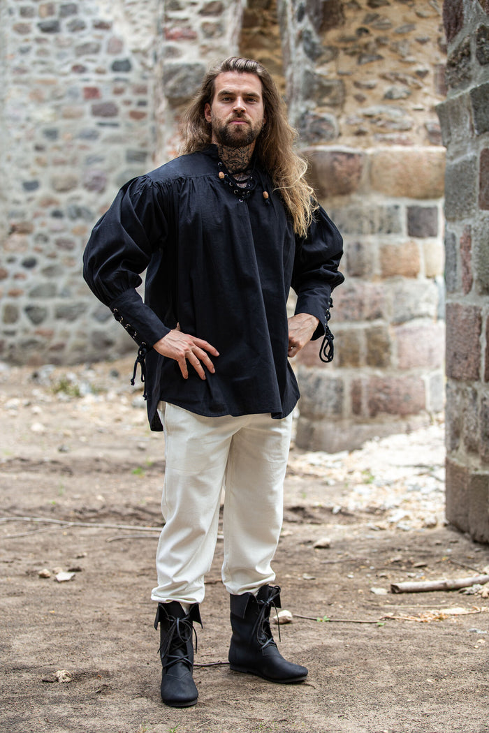 Medieval shirt Bernard, black