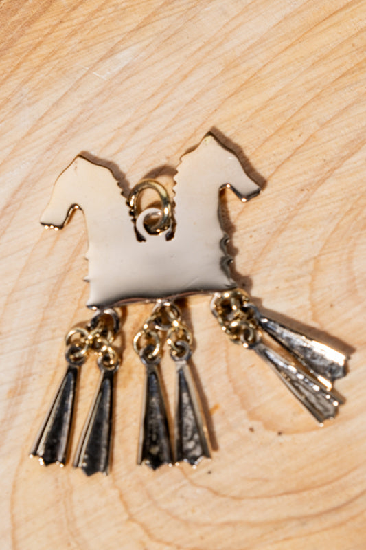 Colgante vikingo de caballo, bronce