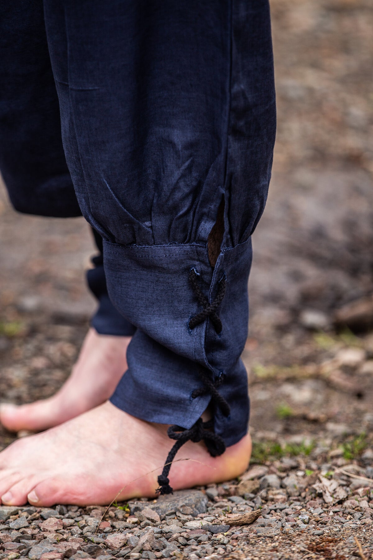 Linen Viking Trousers Odin, blue