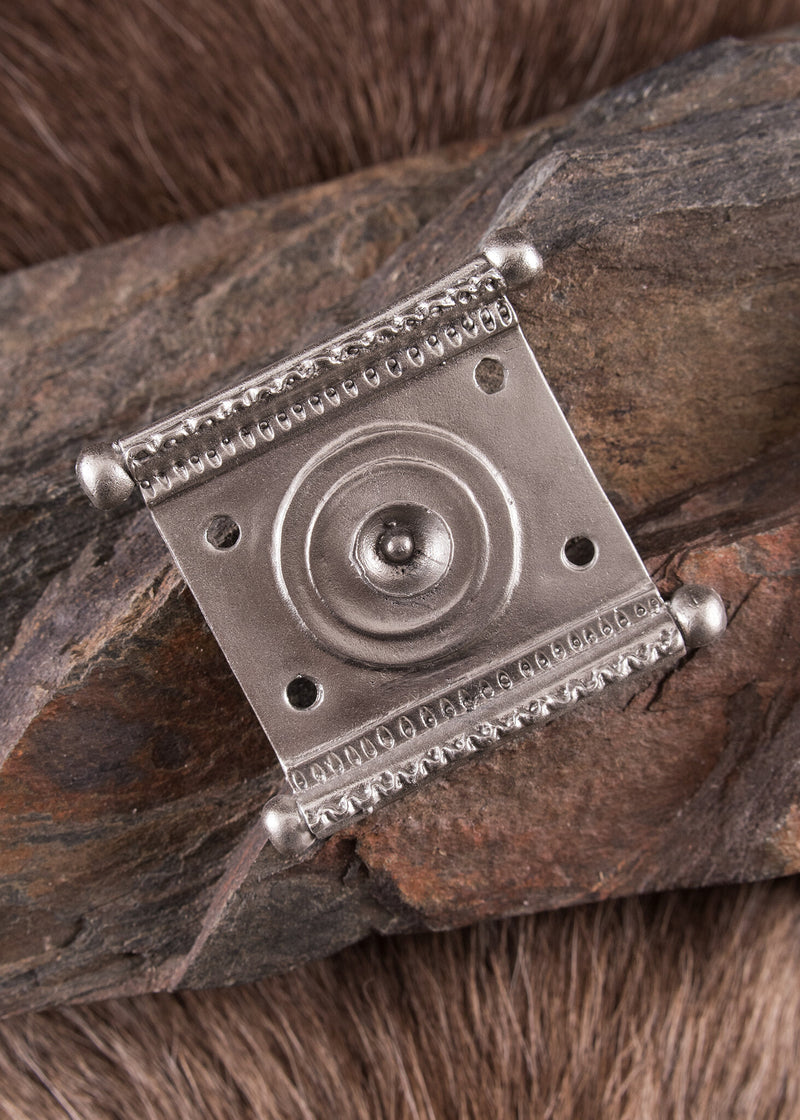 Herraje de cinturón romano Tekija, latón estañado