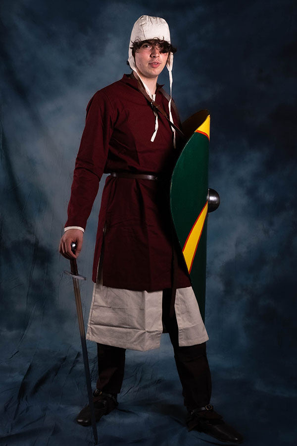 Viking tunic Lodin, red, wool blend