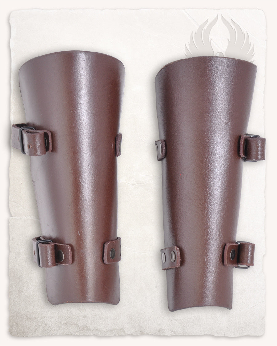 Felix leather bracers, forearm guards, brown