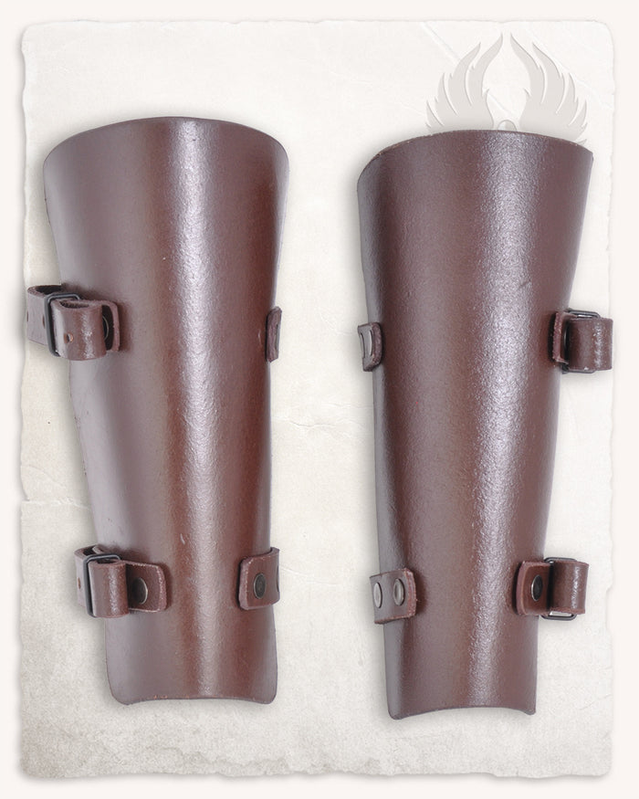 Felix leather bracers, forearm guards, brown