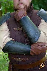 Scout bracers, underarm guards, blackened, 1 mm
