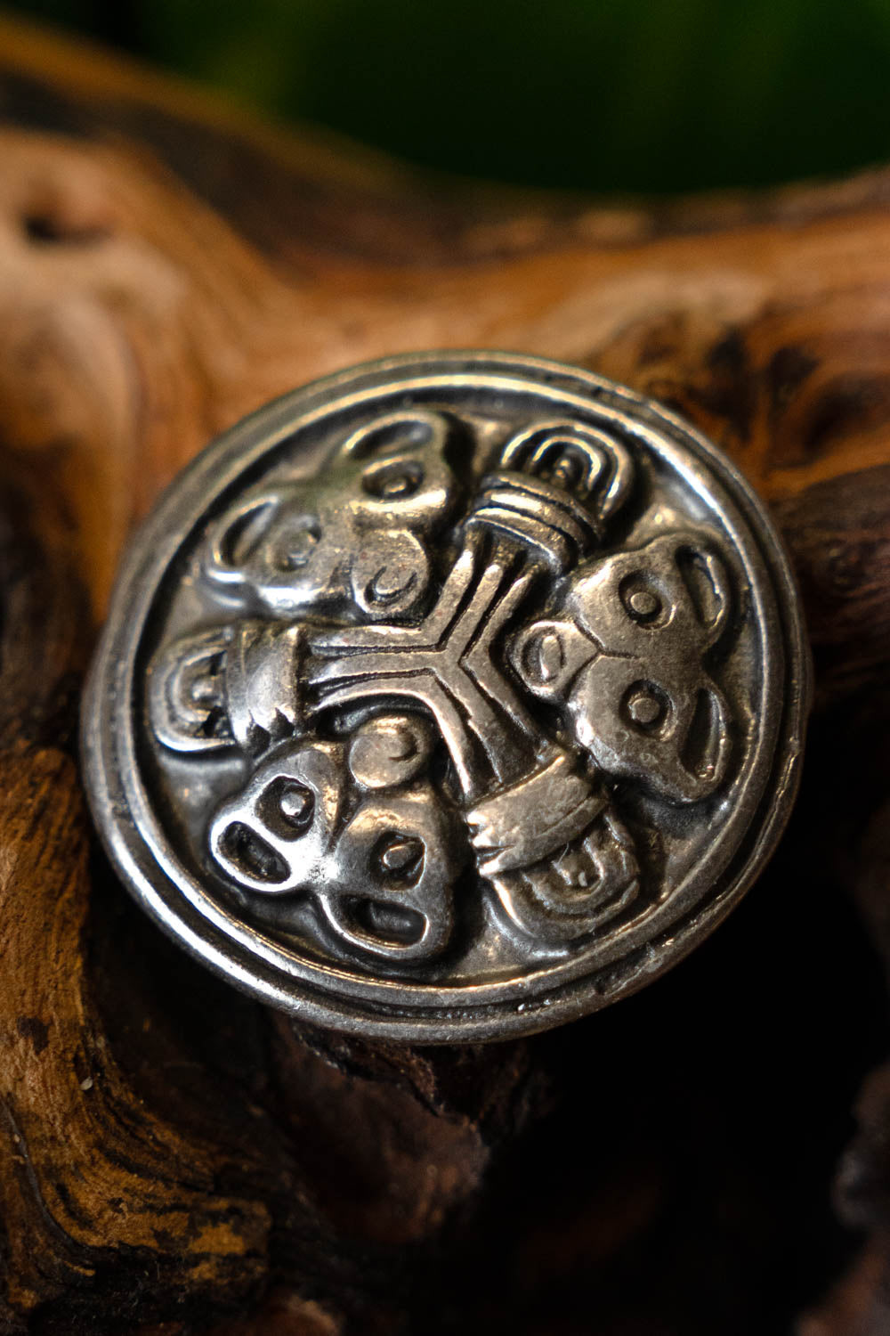 Viking belt fitting Borre set of 5 pieces, silvered