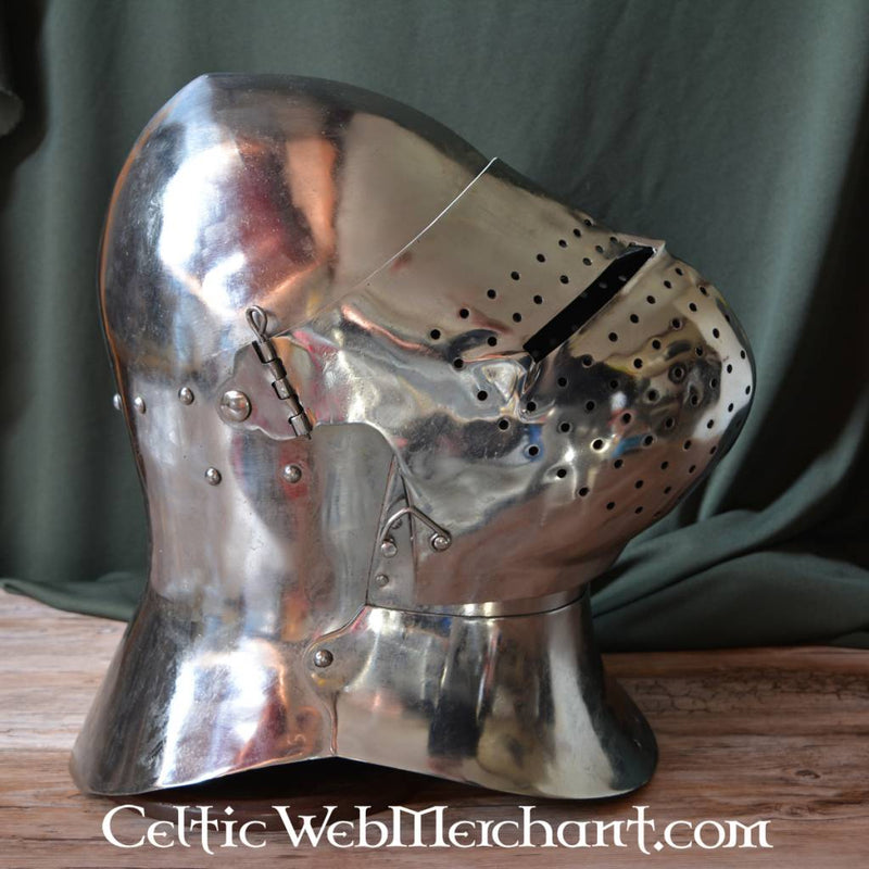 Stor bascinet (1400–1450), 2 mm (battle-ready)